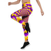 Purple Psychedelic Optical illusion Women's Leggings-grizzshop