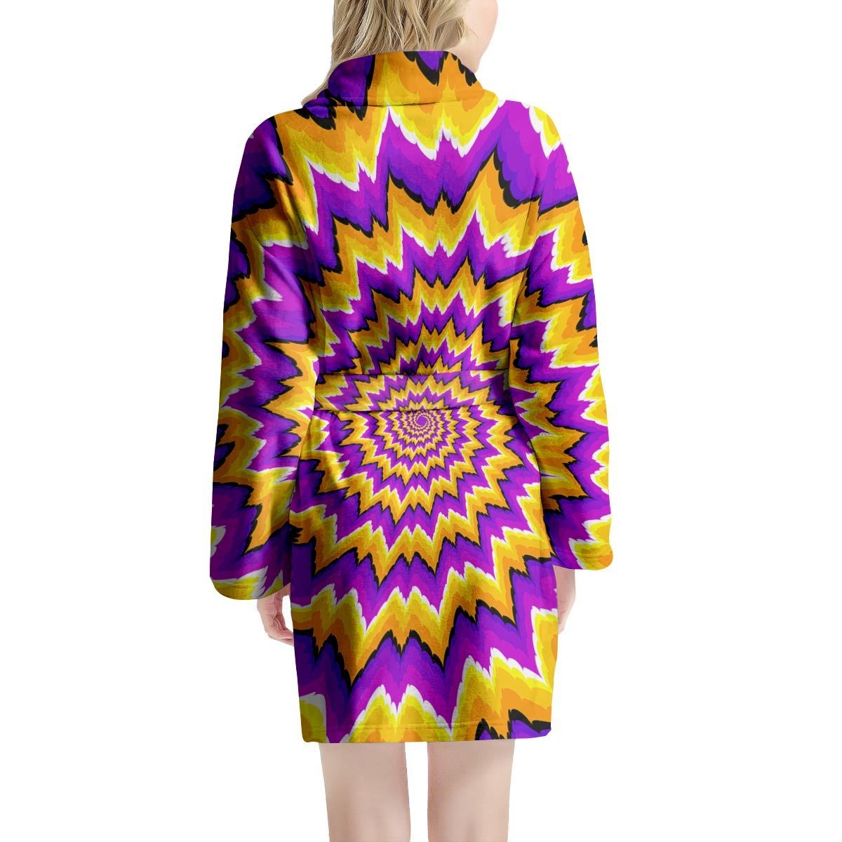 Purple Psychedelic Optical illusion Women's Robe-grizzshop