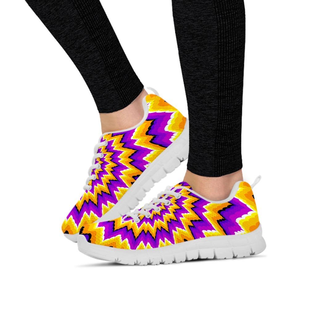 Purple Psychedelic Optical illusion Women's Sneakers-grizzshop