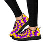 Purple Psychedelic Optical illusion Women's Sneakers-grizzshop