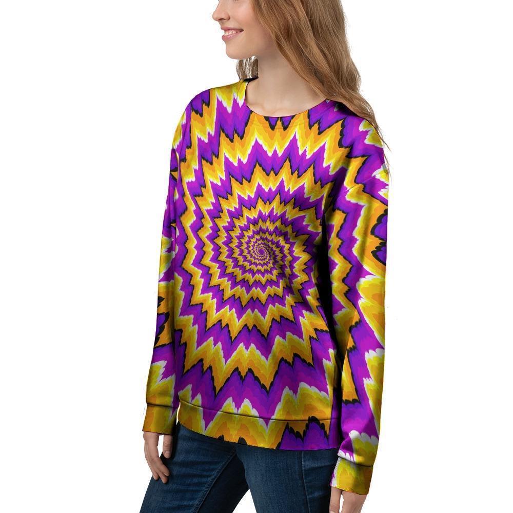 Purple Psychedelic Optical illusion Women's Sweatshirt-grizzshop