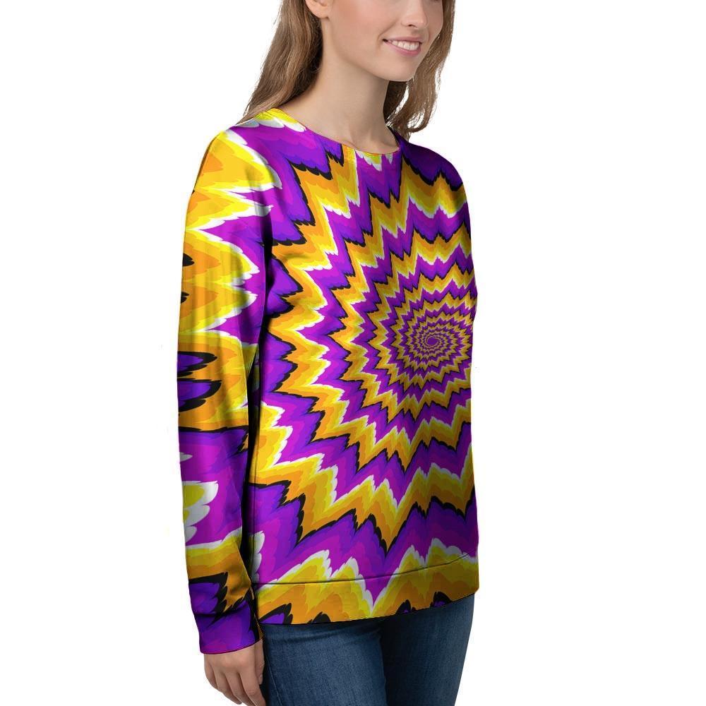 Purple Psychedelic Optical illusion Women's Sweatshirt-grizzshop