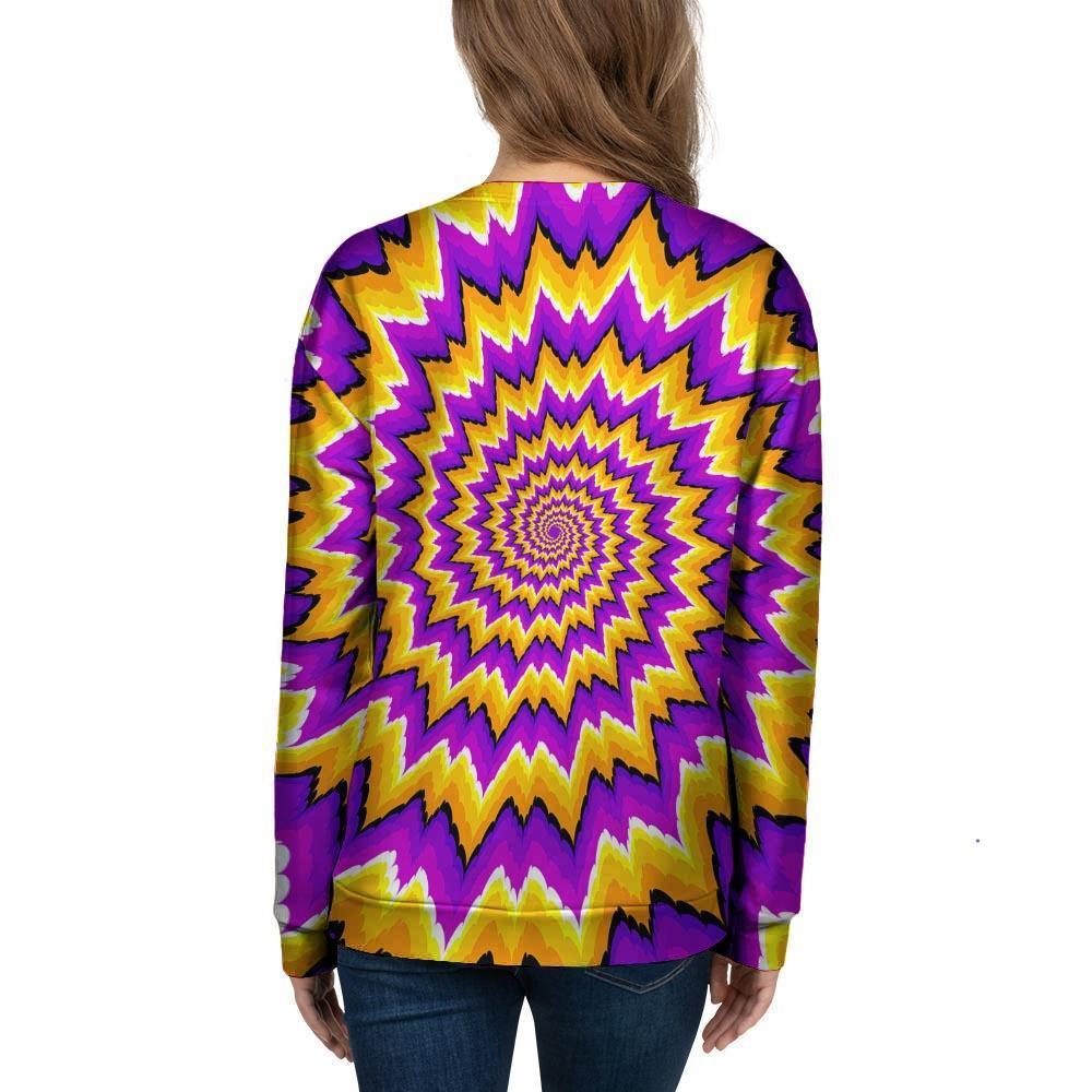 Purple Psychedelic Optical illusion Women's Sweatshirt-grizzshop