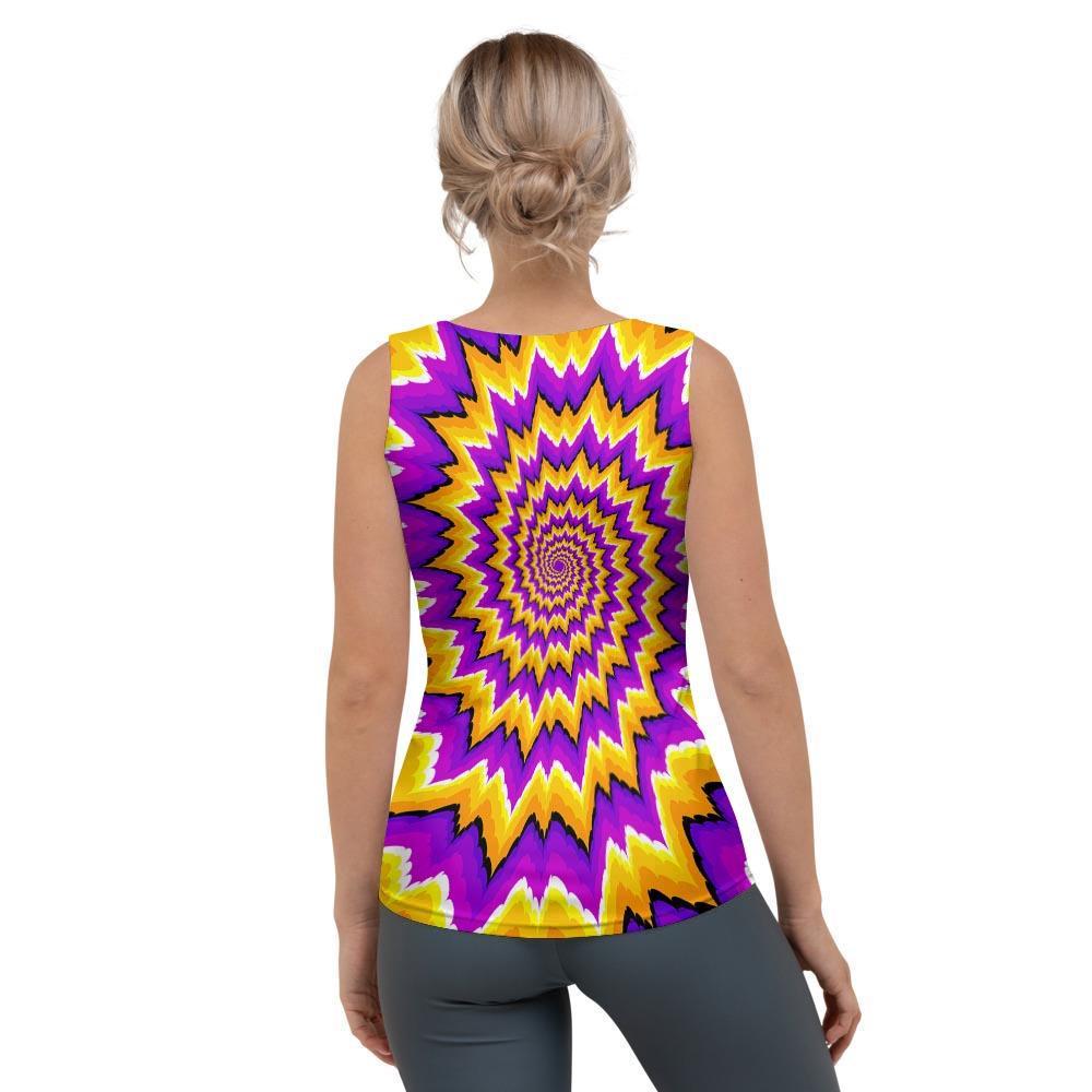 Purple Psychedelic Optical illusion Women's Tank Top-grizzshop