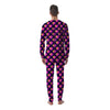 Purple Retro Heart Print Pattern Men's Pajamas-grizzshop