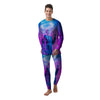 Purple Skeleton Cyber Print Men's Pajamas-grizzshop