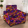 Purple Skull Armchair Cover-grizzshop