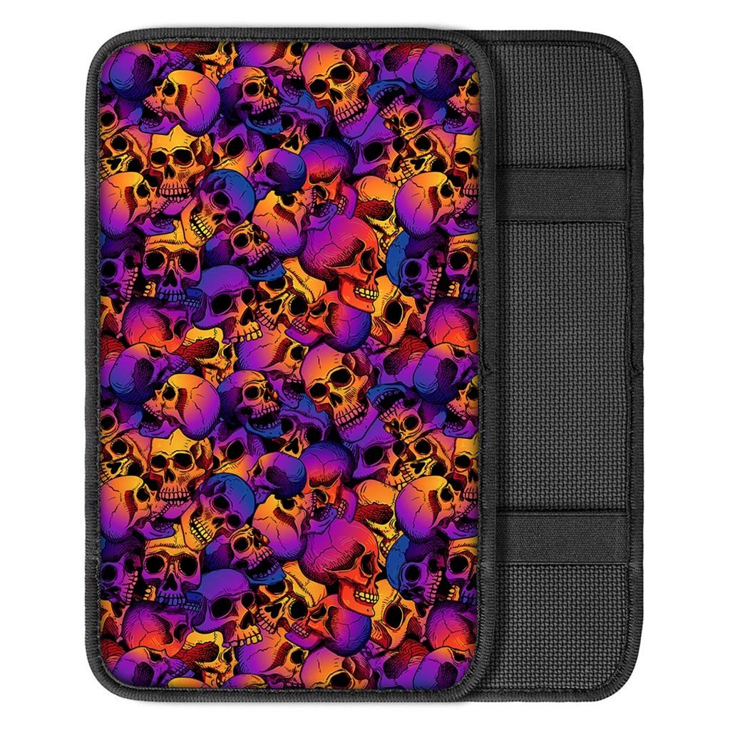 Purple Skull Car Console Cover-grizzshop