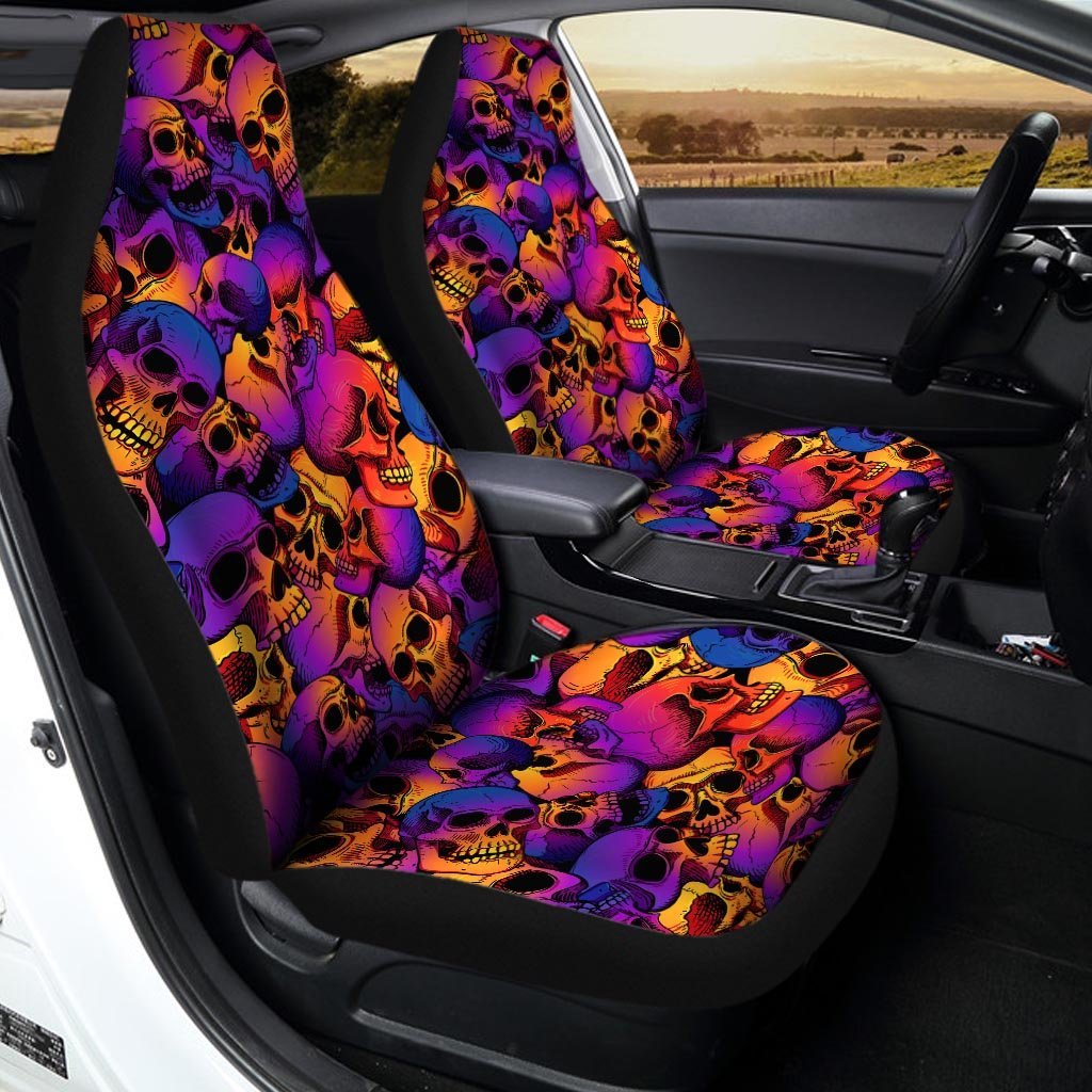 Purple Skull Car Seat Covers-grizzshop