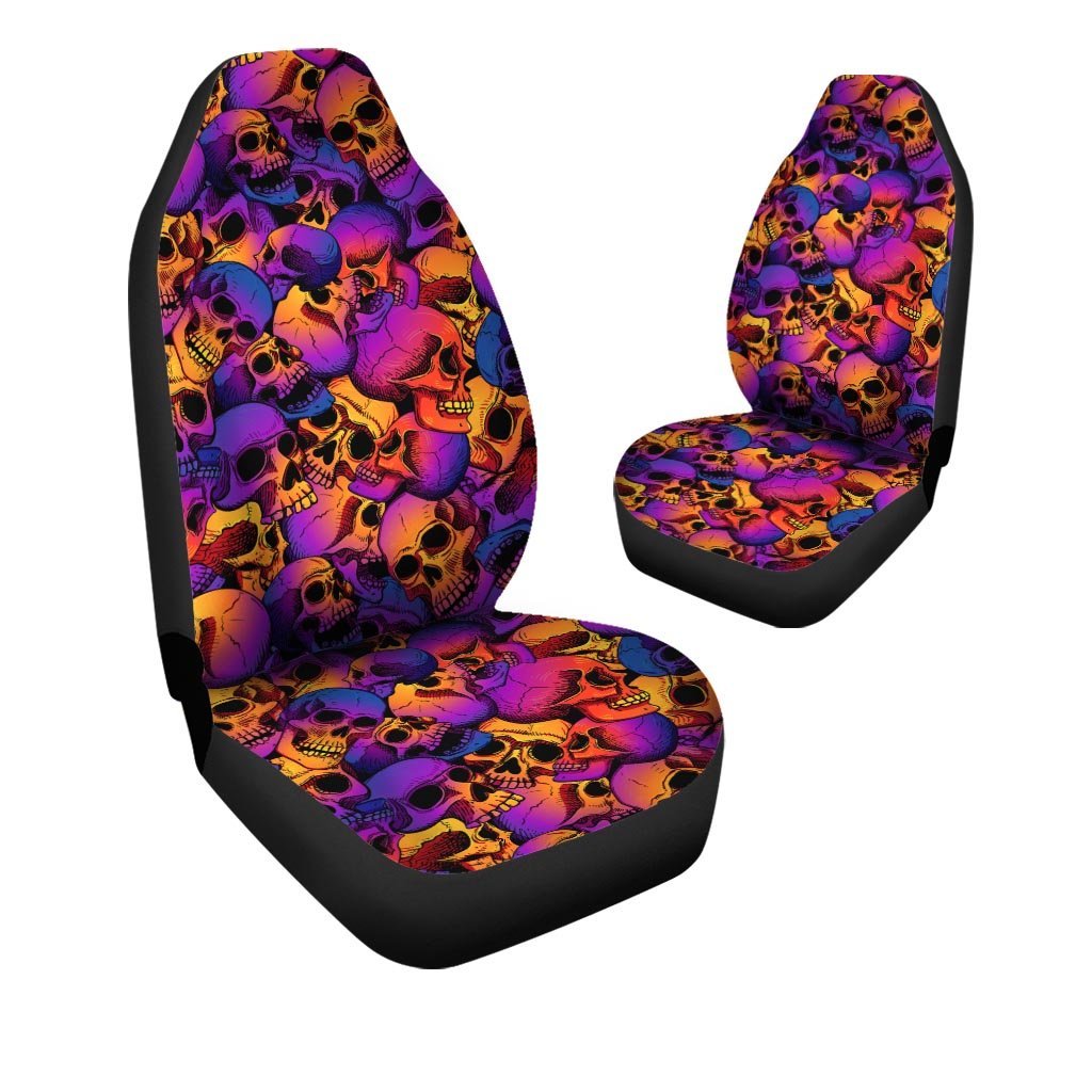 Purple Skull Car Seat Covers-grizzshop