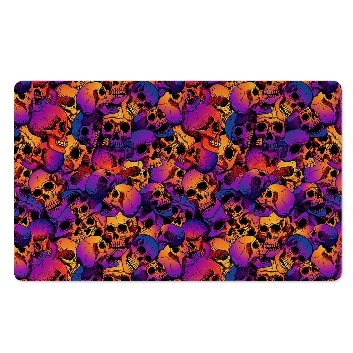 Purple Skull Door Mat-grizzshop