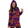 Purple Skull Hoodie Dress-grizzshop