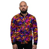 Purple Skull Men's Bomber Jacket-grizzshop