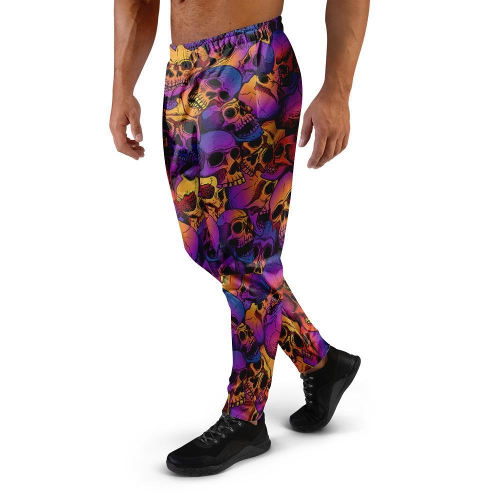 Purple Skull Men's Joggers-grizzshop