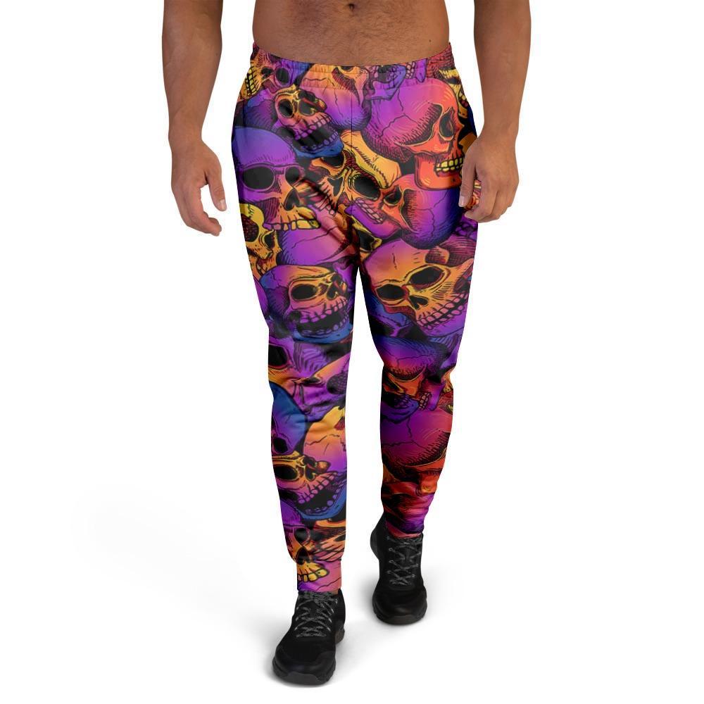 Purple Skull Men's Joggers-grizzshop