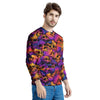 Purple Skull Men's Sweatshirt-grizzshop