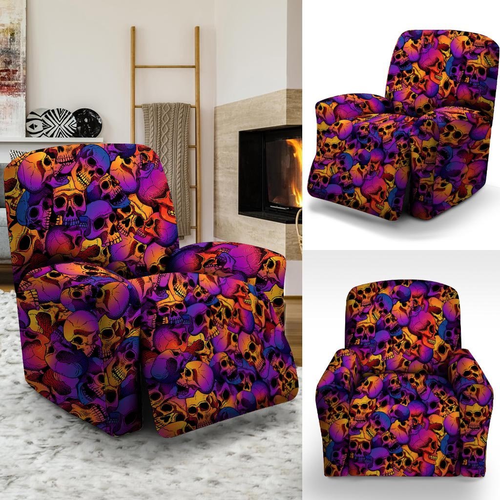 Purple Skull Recliner Cover-grizzshop