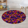 Purple Skull Round Rug-grizzshop