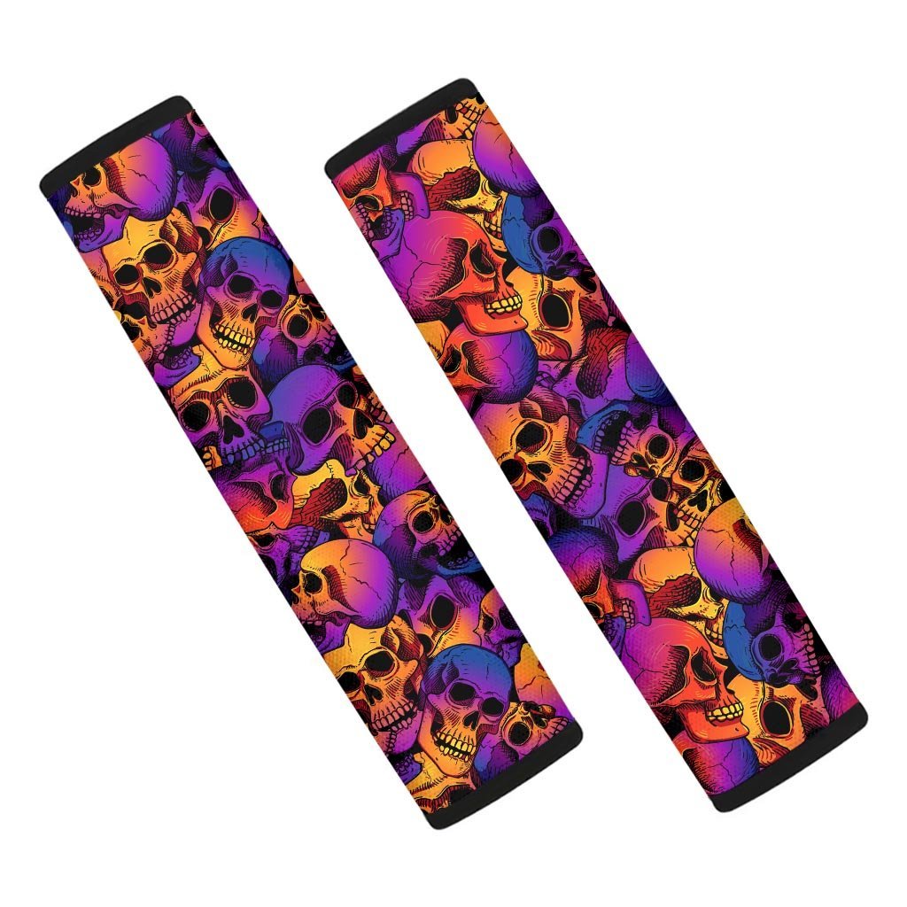 Purple Skull Seat Belt Cover-grizzshop