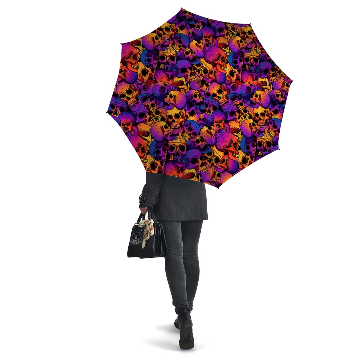 Purple Skull Umbrella-grizzshop