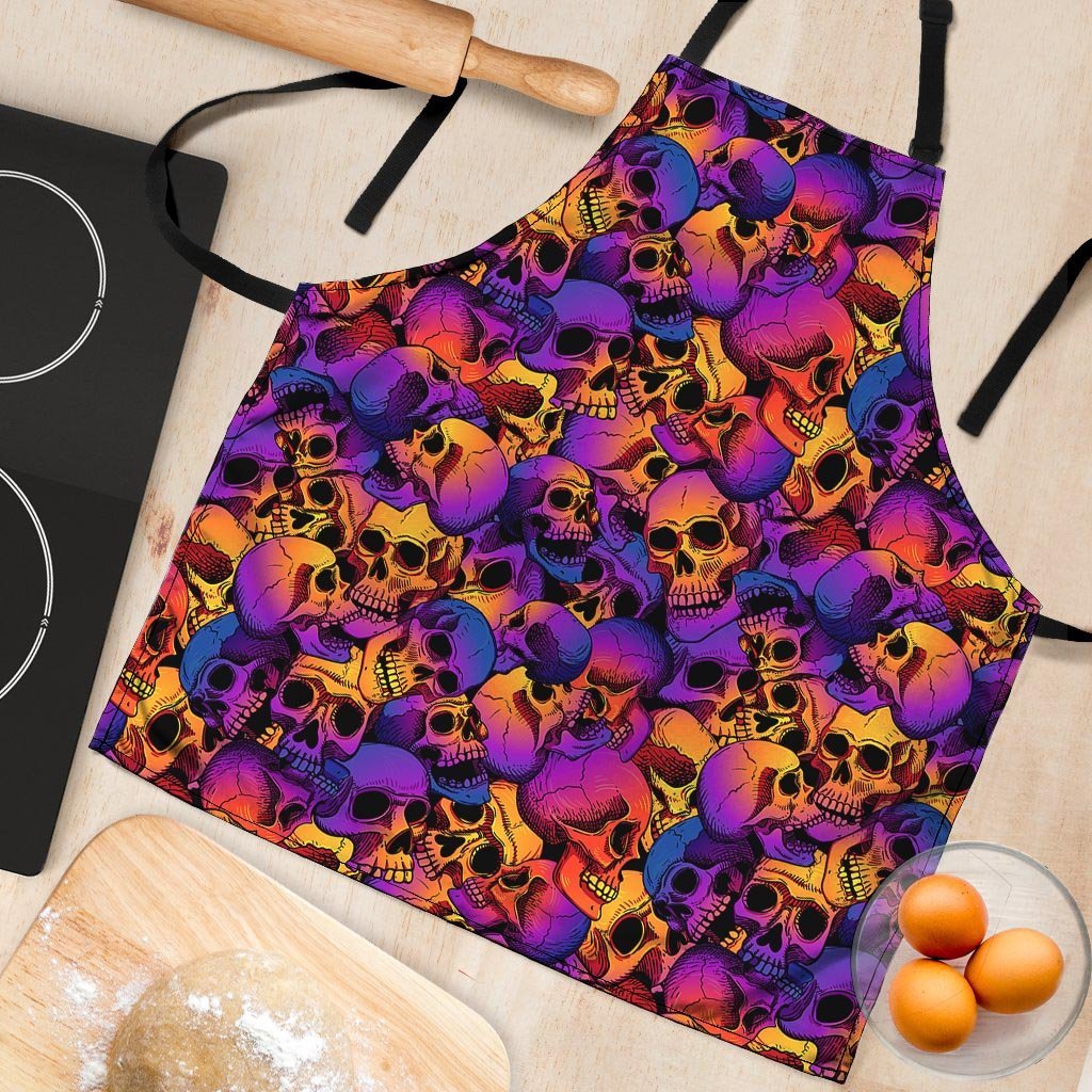 Purple Skull Women's Apron-grizzshop