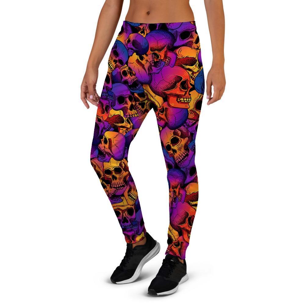 Purple Skull Women's Joggers-grizzshop