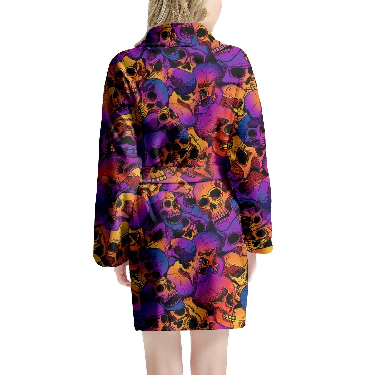 Purple Skull Women's Robe-grizzshop