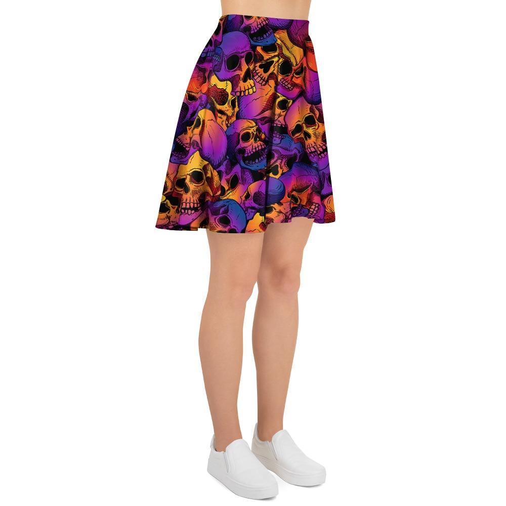 Purple Skull Women's Skirt-grizzshop