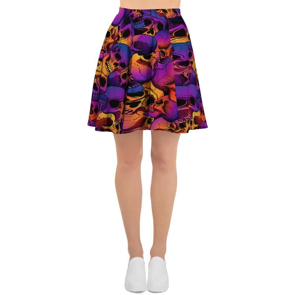 Purple Skull Women's Skirt-grizzshop