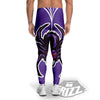 Purple Spider Print Men's Leggings-grizzshop