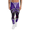 Purple Spider Print Men's Leggings-grizzshop