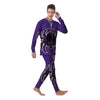 Purple Spider Print Men's Pajamas-grizzshop