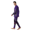 Purple Spider Print Men's Pajamas-grizzshop