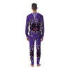 Purple Spider Print Men's Pajamas-grizzshop