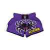 Purple Spider Print Muay Thai Boxing Shorts-grizzshop