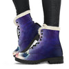 Purple Stardust Galaxy Space Print Comfy Winter Boots-grizzshop