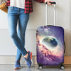 Purple Stardust Galaxy Space Print Luggage Cover Protector-grizzshop