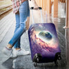 Purple Stardust Galaxy Space Print Luggage Cover Protector-grizzshop