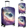 Purple Stardust Galaxy Space Print Luggage Cover Protector-grizzshop