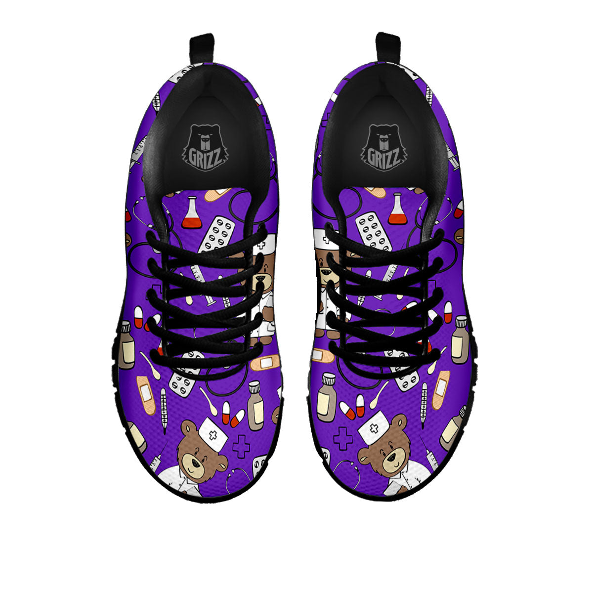 Purple Teddy Bear Nurse - Sneakers-grizzshop