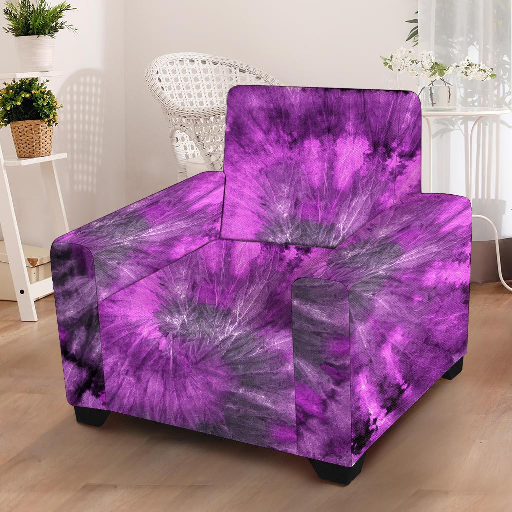 Purple Tie Dye Armchair Cover-grizzshop