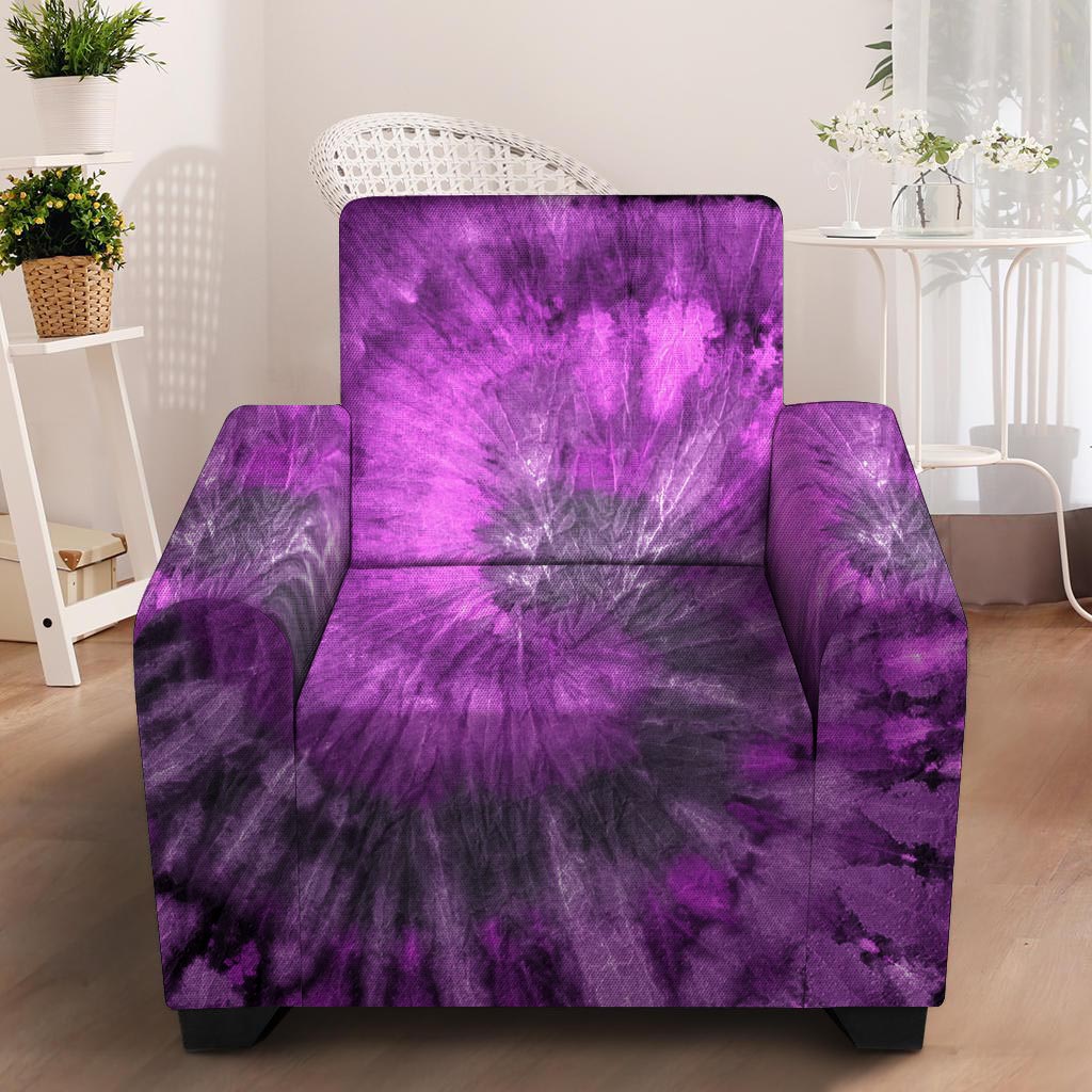 Purple Tie Dye Armchair Cover-grizzshop