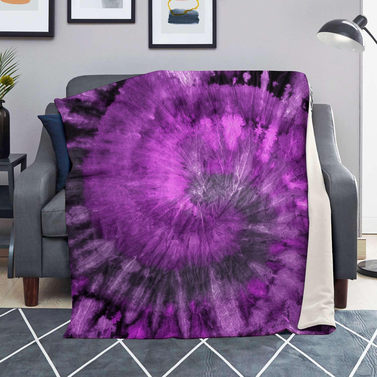 Purple Tie Dye Blanket-grizzshop