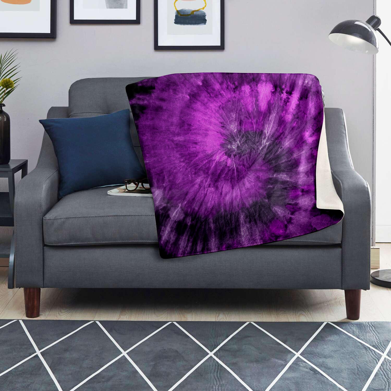 Purple Tie Dye Blanket-grizzshop