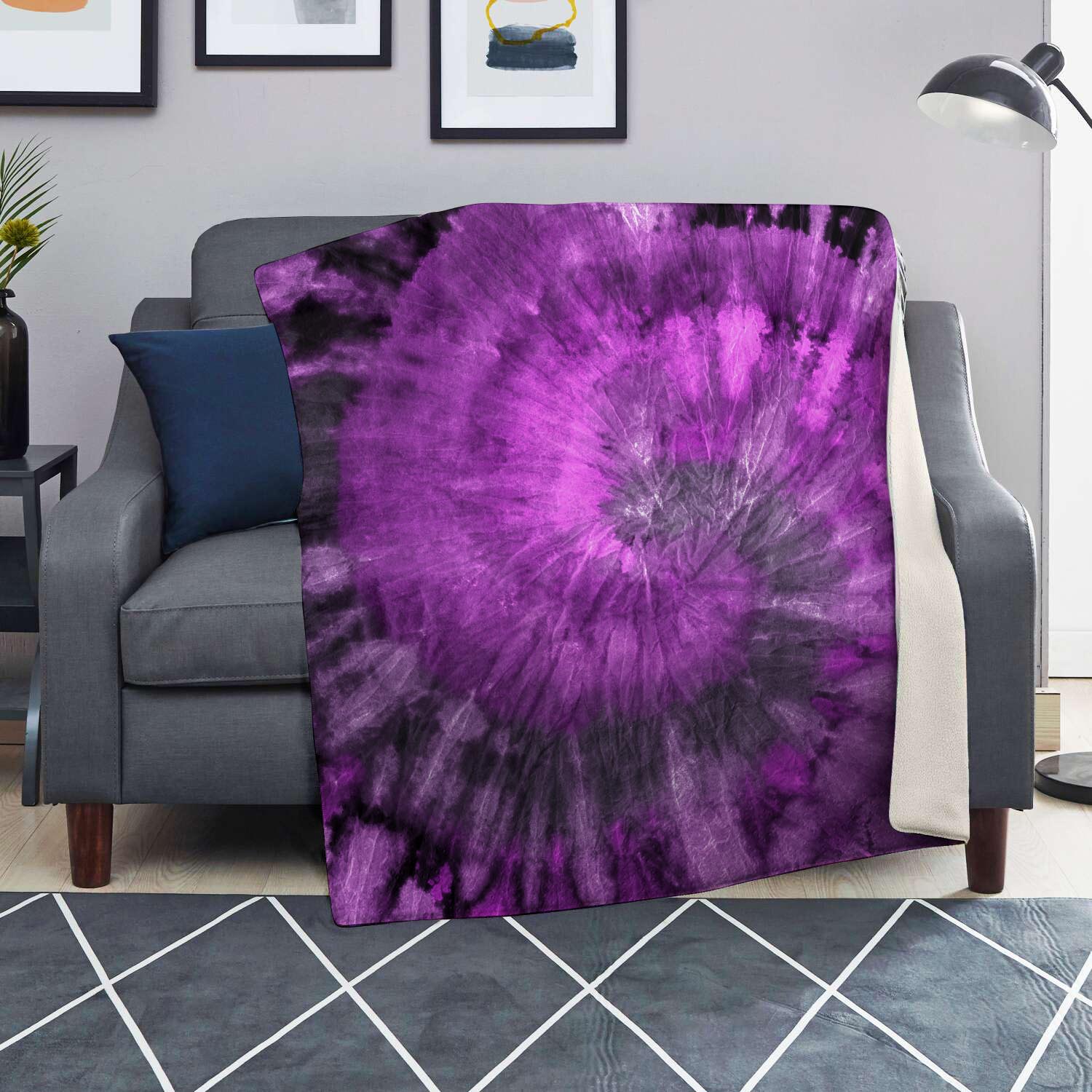 Purple Tie Dye Blanket-grizzshop