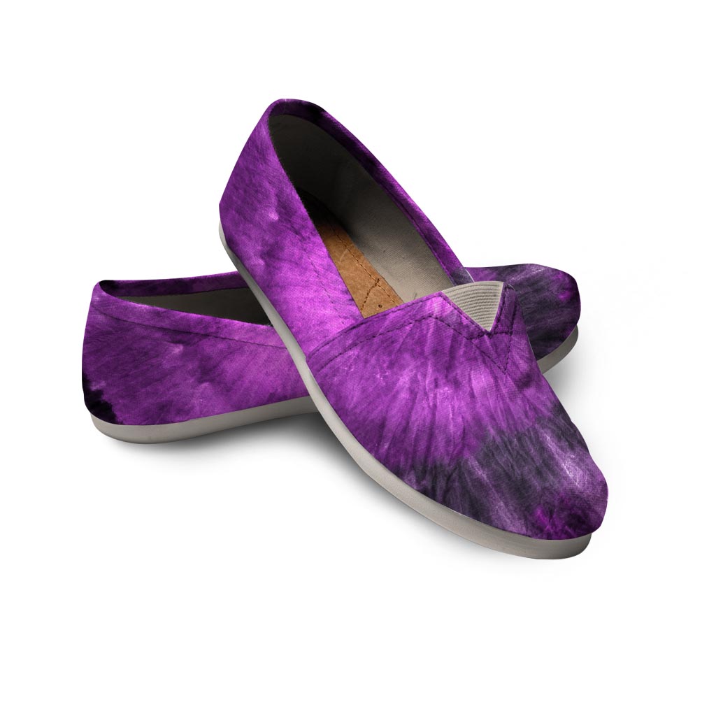 Purple Tie Dye Canvas Shoes-grizzshop