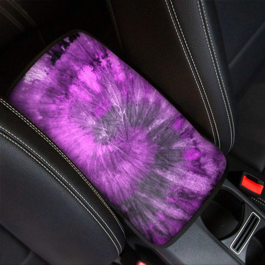 Purple Tie Dye Car Console Cover-grizzshop