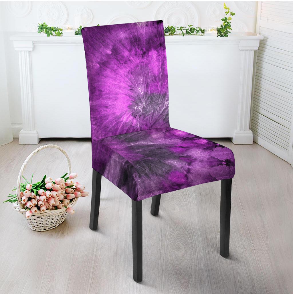 Purple Tie Dye Chair Cover-grizzshop