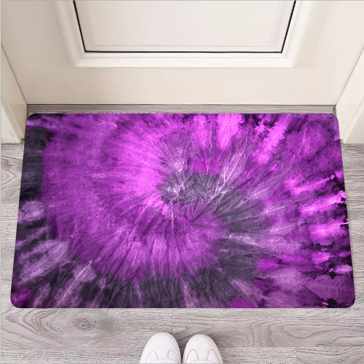 Purple Tie Dye Door Mat-grizzshop