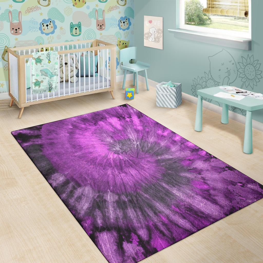 Purple Tie Dye Floor Mat-grizzshop